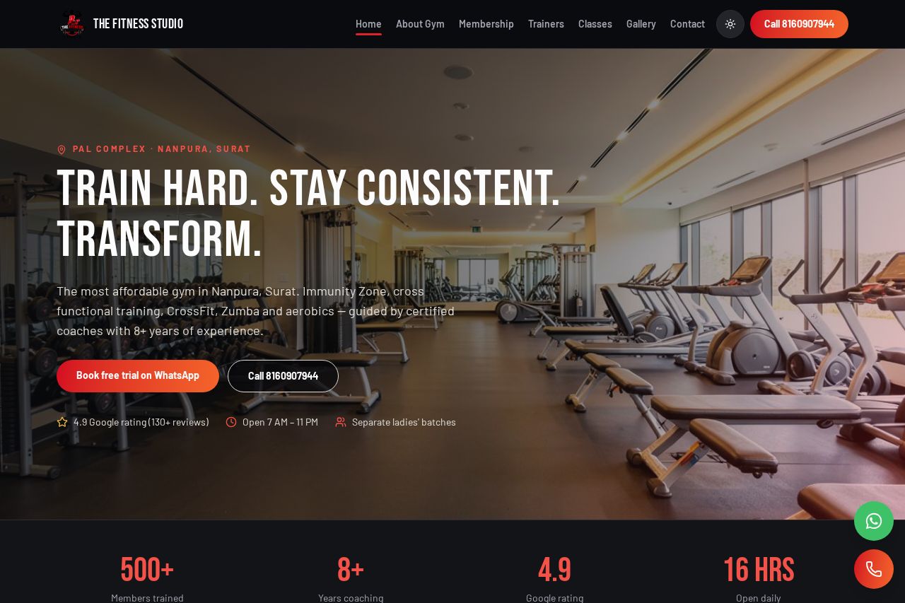 Fitness Late — Gym & Training Studio website screenshot